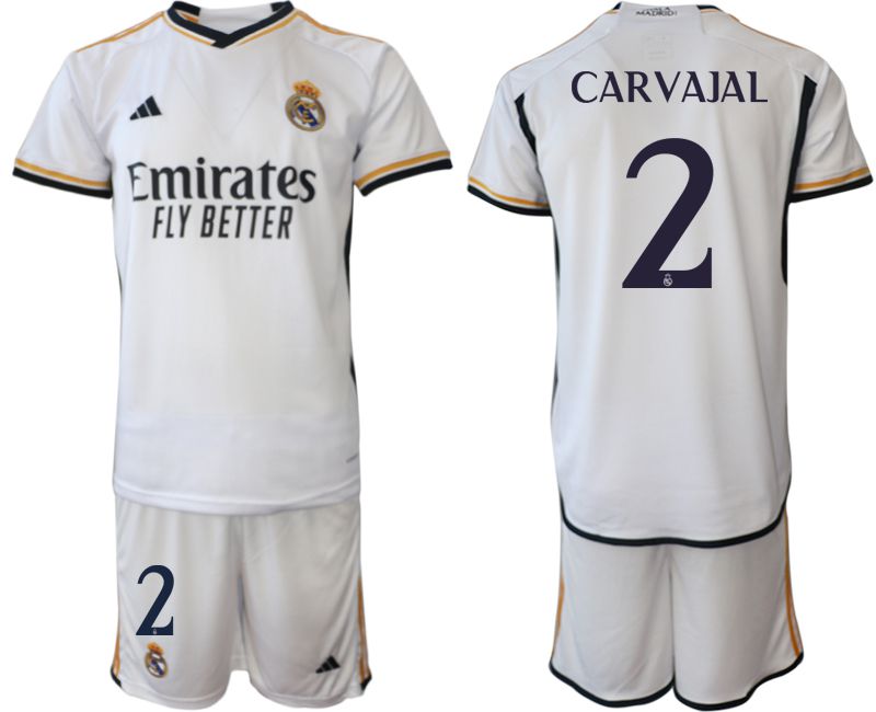 Men 2023-2024 Club Real Madrid home white #2 Soccer Jersey